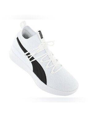 Puma Clyde Court GW Jr Running Shoes Knit Sneakers White Black Size 8